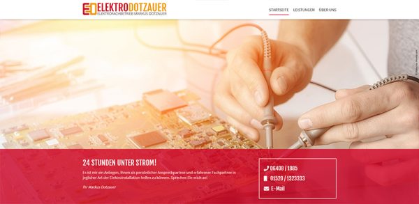 Webdesign: Elektro Dotzauer