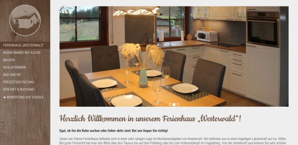 Webdesign: Ferienhaus Weber